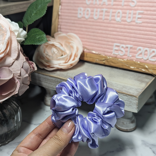 Lavender Satin Scrunchie