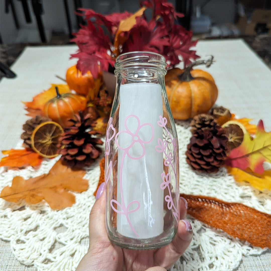 Wild Flower - 12 oz - Milk Glass Bottle - *SPRING CLEANING SALE*