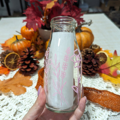 Wild Flower - 12 oz - Milk Glass Bottle - *SPRING CLEANING SALE*