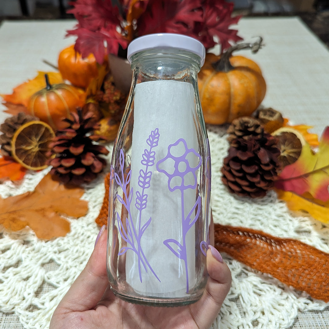 Wild Flower - 12 oz - Milk Glass Bottle - *SPRING CLEANING SALE*