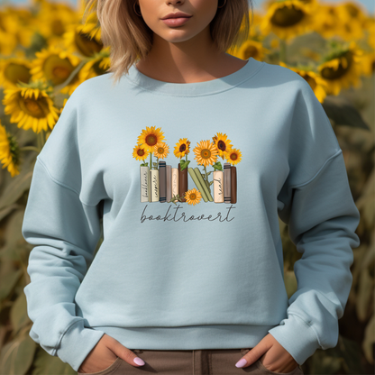 Booktrovert Sunflower - Fleece Crew